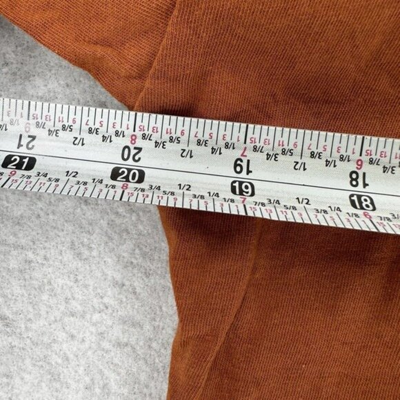 Everlane Turtleneck Top Womens SMALL Orange‎ Cropped 100% Cotton Shirt - Picture 12 of 14